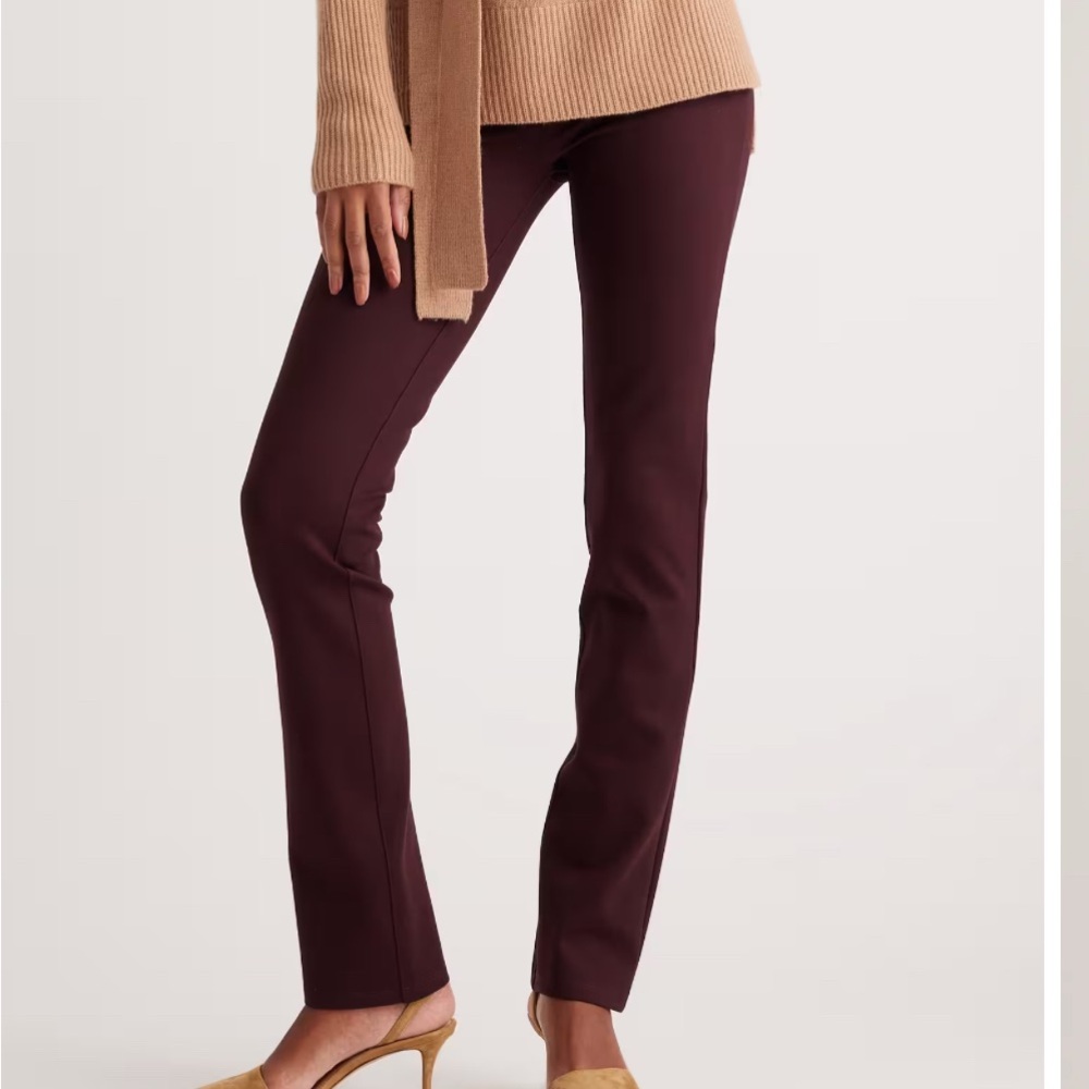 Elegant Burgundy Women's Pants